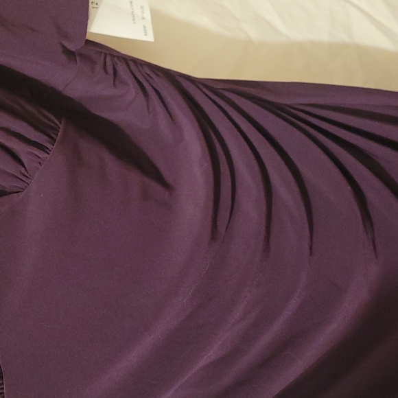 NWT Chaps Purple Flutter Sleeve Dress size 12 - Picture 8 of 8